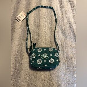 Vera Bradley Green Crossbody Bag - NY Jets Team Logo Quilted Shoulder Bag